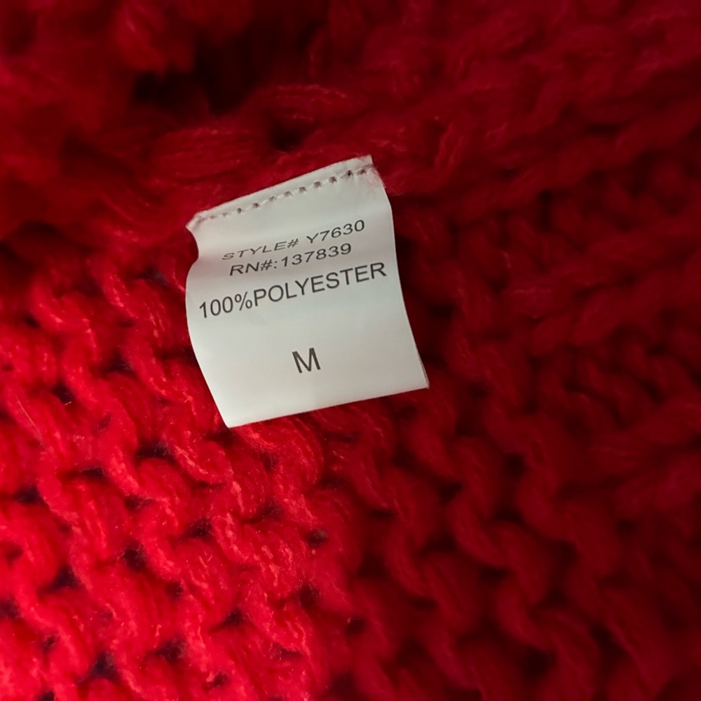 Luna Ivy Red Floral Open Front Sweater Cardigan S… - image 4